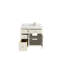 Sonoma 36 po X P 22 po D Meuble-lavabo décalé à droite en albâtre avec quartz Cove Edge-102843637