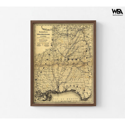New Orleans Mobile And Chattanooga Railroad 1865, New Orleans Traditional Decor, Railway Poster Print, Home Office Decor, Living Room Art