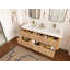 Chêne flottant Hampton X P 22 po De salle de bain D Quartz blanc