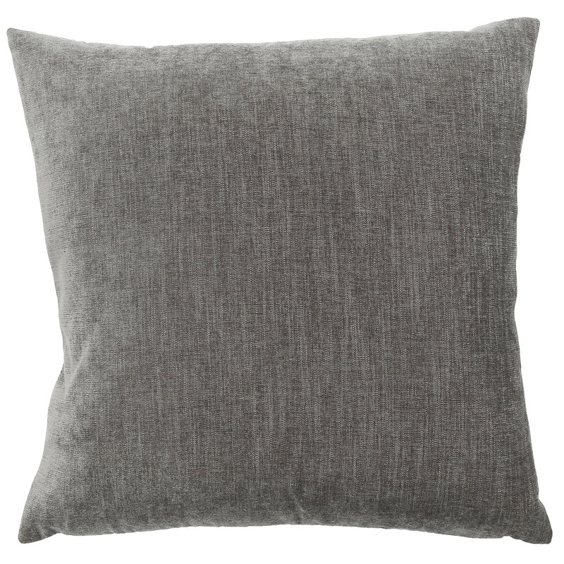 Karvina Square Pillow Cover & Insert, Pewter