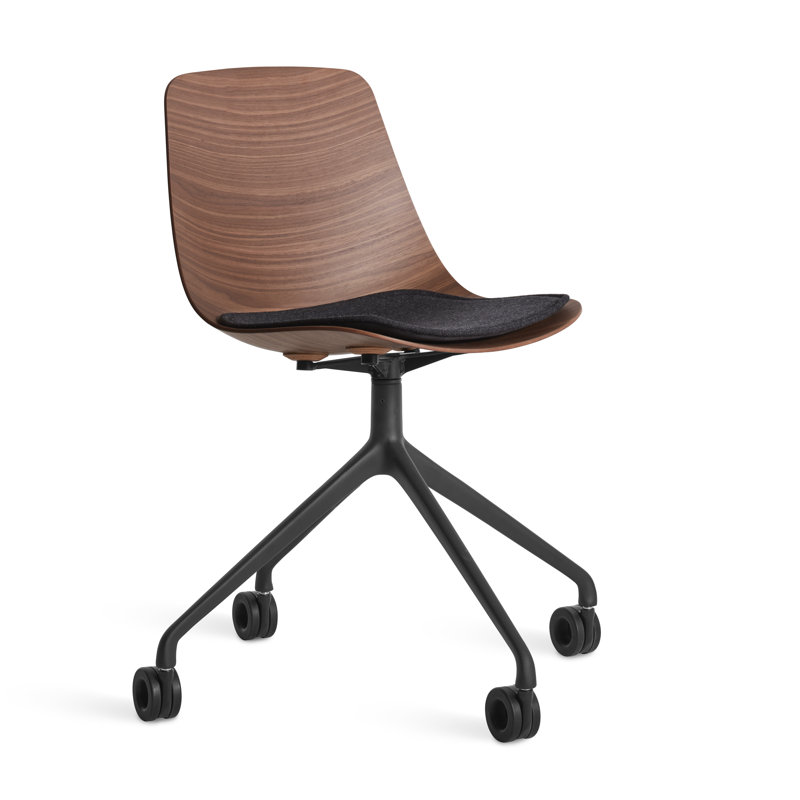 Clean Cut Task Chair, Walnut/Black