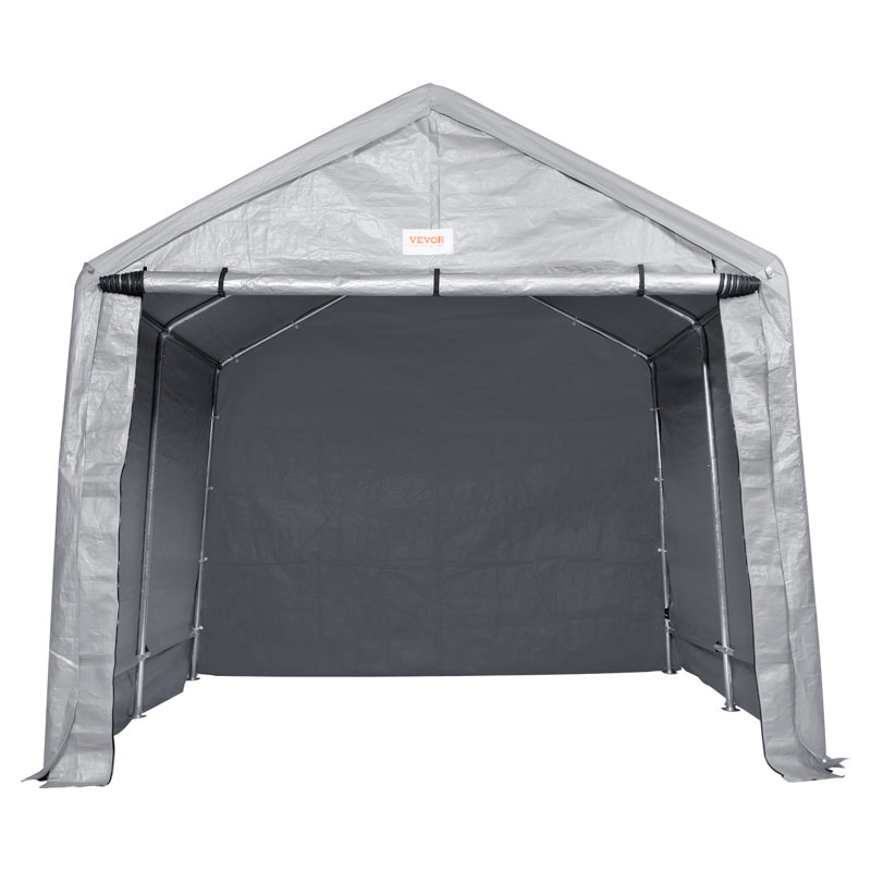 Heavy Duty 7 ft. W x 12 ft. D Polyethylene Portable Storage Shed, 91"H x 168"W x 96"D