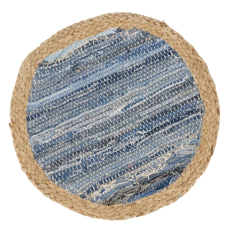 Cotton Blend Striped Round Placemat