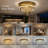 Modern K9 Crystal LED Chandelier  Stainless Flush Mount Light Fixtures For Dining Room Bathroom Bedroom Living Room
