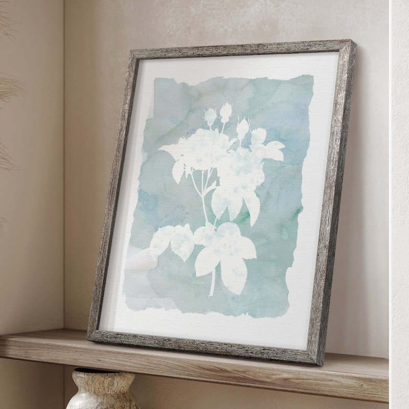 Silhouette Botanical II, reproduction encadrée - bois massif, H 21 po x l 17 po