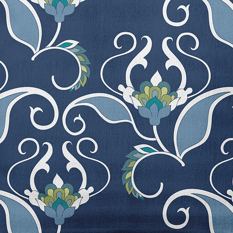  Coussin lombaire d'extérieur West Indies, bleu