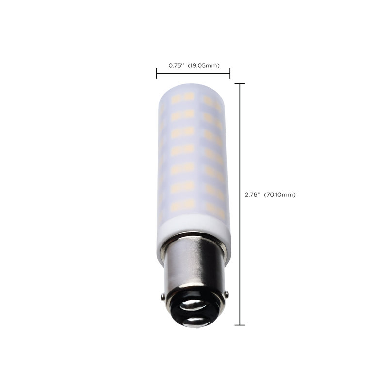 6,5 watts T6 DEL - Finition givrée - Base DC - 120 volts, 5000