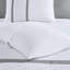 Queen Size 8 Piece Comforter - Embroidered & Pieced Details Hotel Style Decor White And Grey Filling Includes Comforter, , 2 Shams, Euro Decorative Pillows Machine Washable Attractive Ornaments