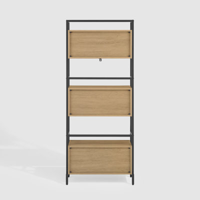 Duryea 162cm H x 67cm W Stainless Steel Bookcase