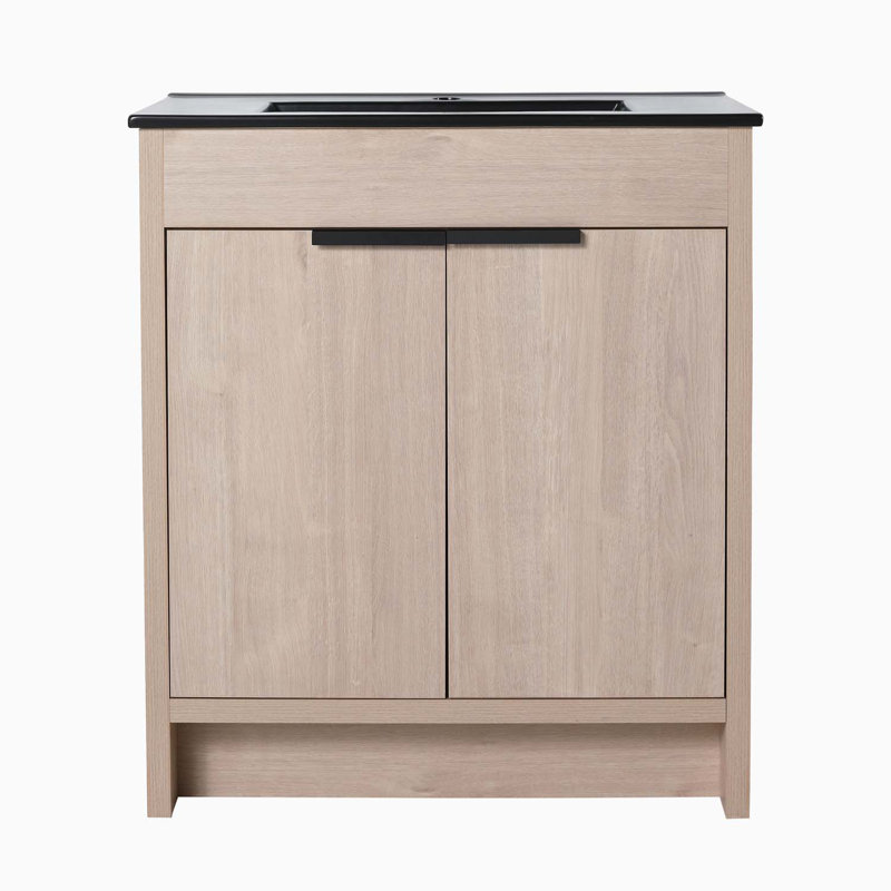 Ensemble de meuble-lavabo simple 30 po Fleuriel, Noir