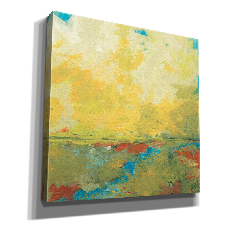 «Earth and Sky» par Jan Weiss, art mural sur toile, H 12 po x l 12 po x P 0,75 po