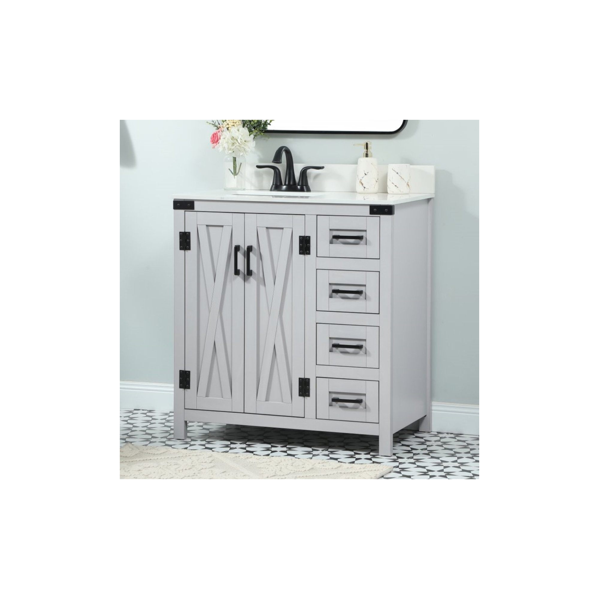 Slayton 32'' Single Bathroom Vanity, Gray