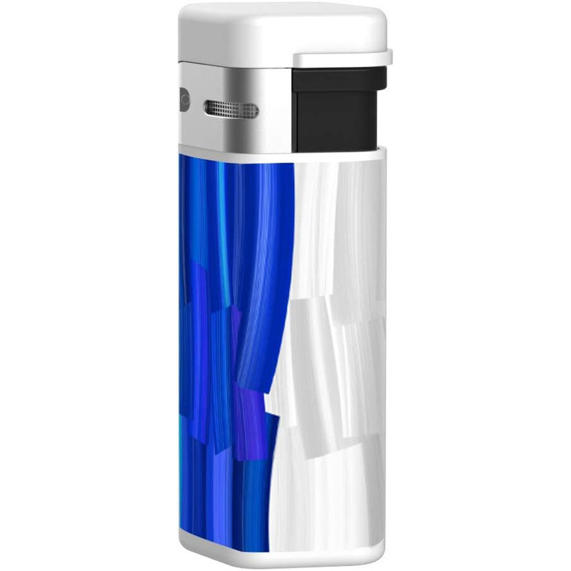 Briquet torche au butane Palio, Bleu / blanc