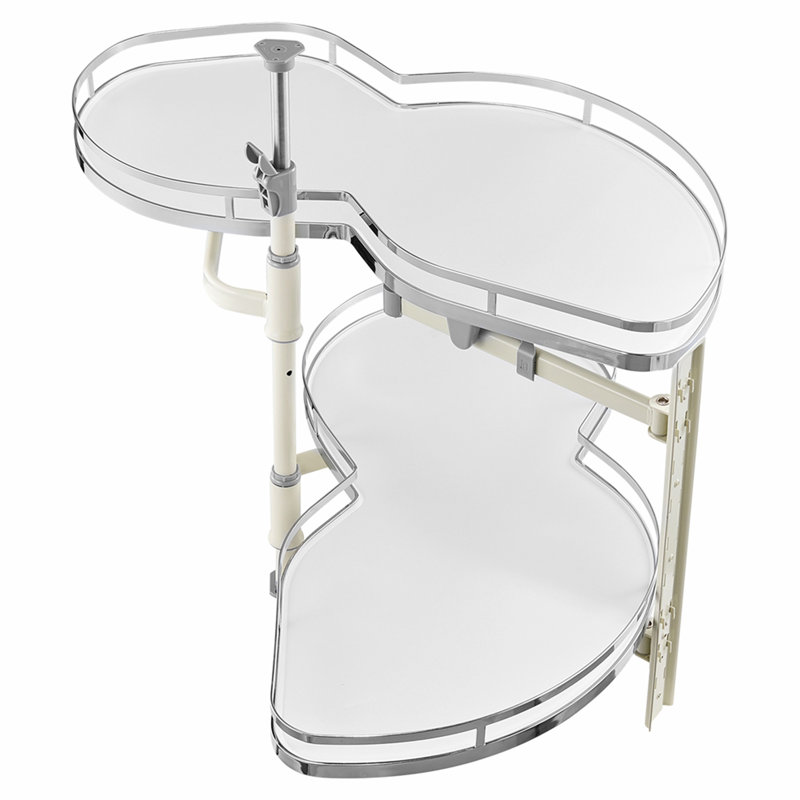 Organisateur de cuisine à 2 niveaux pour garde-manger à angle droit