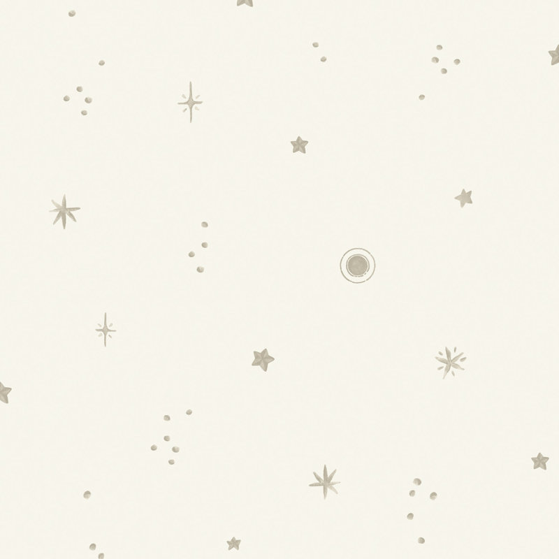 Little Dreamers Collection Stylish Stars Wallpaper Roll, White