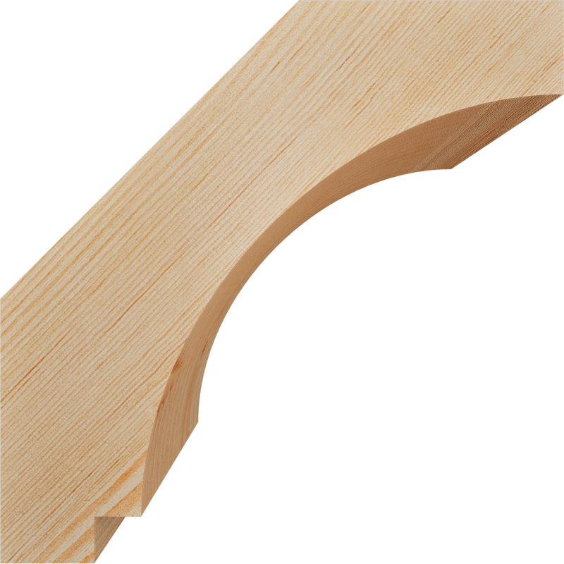 Attelle impériale du genou, Sapin de Douglas, Lisse, H 10 po x l 5,5 po x P 10 po