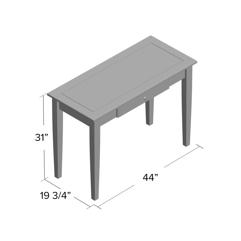 Shaker Solid Wood Solid Wood Writing Desk, Walnut