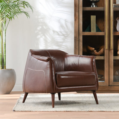 Fauteuil d'appoint en cuir Martel