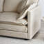 Canapé modulaire en U avec chenille douce et repose-pieds double réversible en U personnalisable en beige