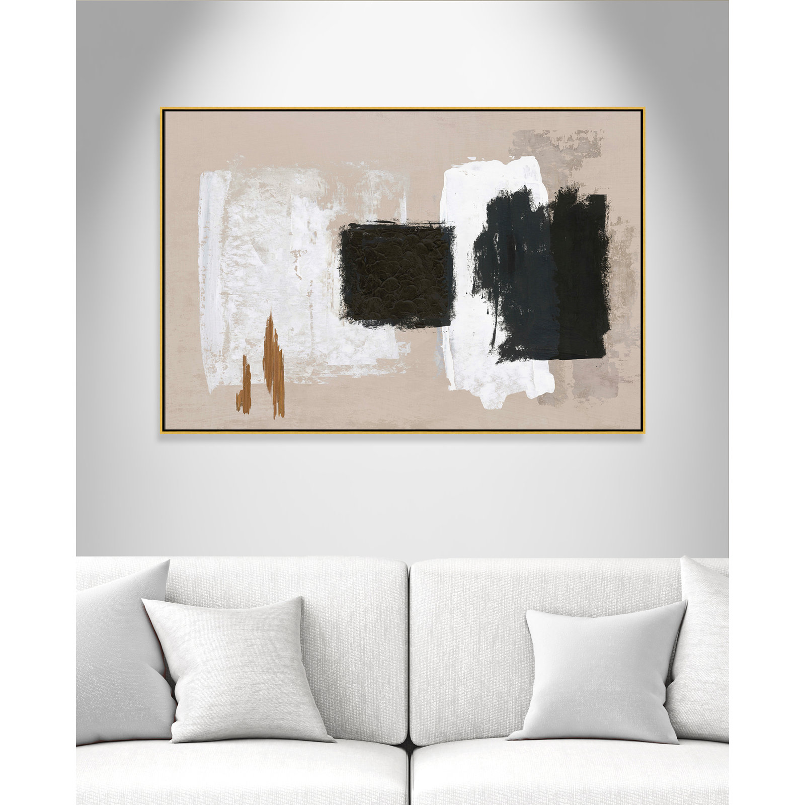 Imone "Golden Slate" Painting, 41.5" H x 61.5" W, Gold
