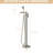 Freestanding Bathroom Faucet With Waterfall Tub Filler And Detachable Handheld Shower, 360 Rotatable, Dual Temperature, Brushed Nickel Brass Faucet, Swivel Spout Hand-121245067
