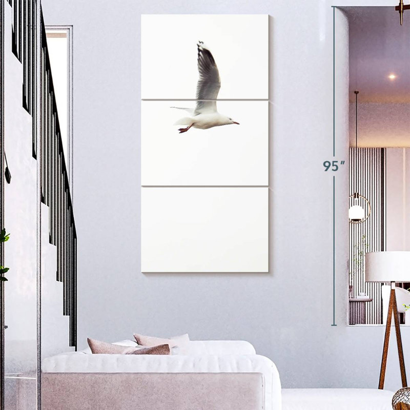 Seagull Flying, 80" H x 39" W