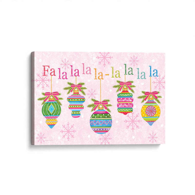 Fa Fa La La Ornaments II par Annie Lapoint, reproduction d'art sur toile, 20" H x 30" W, Wrapped Canvas, Ne s’applique pas