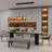 47.24" Wide Upholstered Dining Bench With Black Legs-1188993040