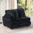 Bentley Modern Style Modular Sectional Unique Layout Made With Corduroy Fabric And Wood In Black Setup-1 (NJ Warehouse Inventory)-2111588669
