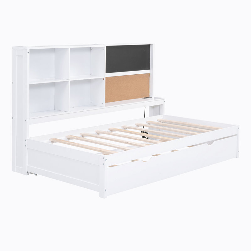 Lit de jour simple en bois massif avec couchette par Latitude Run®