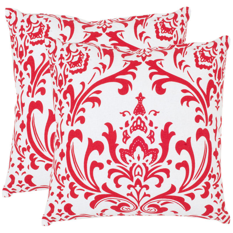 Belos Embroidered Cotton Reversible Throw Pillow, 22"