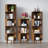 5-Tier Tall Corner Bookshelf Bookcase Bamboo Storage Cabinet Display Shelf-833023552