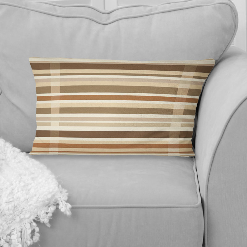Coussin lombaire beige Midcentury Lines I - Midcentury