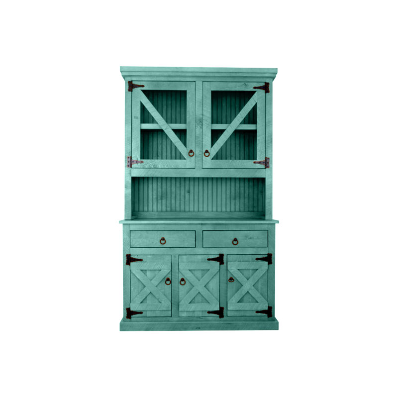 Soud Sideboard with Bar Hutch, Aqua Fiesta