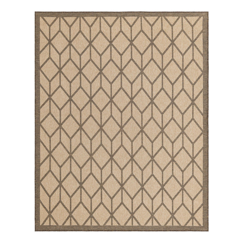 Tapis en polypropylène tissé à la machine Irina, Rectangulaire 8 pi x 10 pi