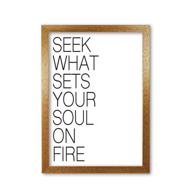 Seek What Sets Your Soul on Fire 1 Piece Wall Art