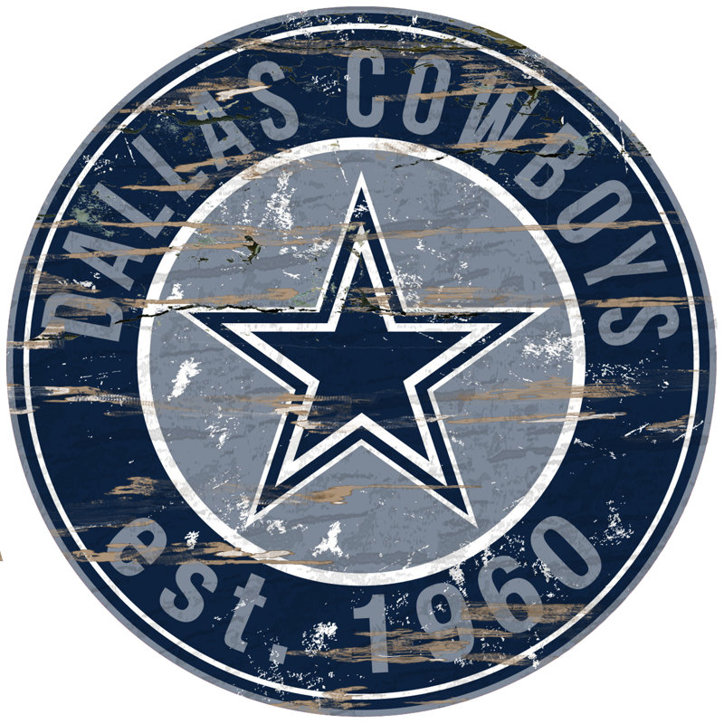 Décoration murale rond à cercle patiné nfl, Dallas Cowboys