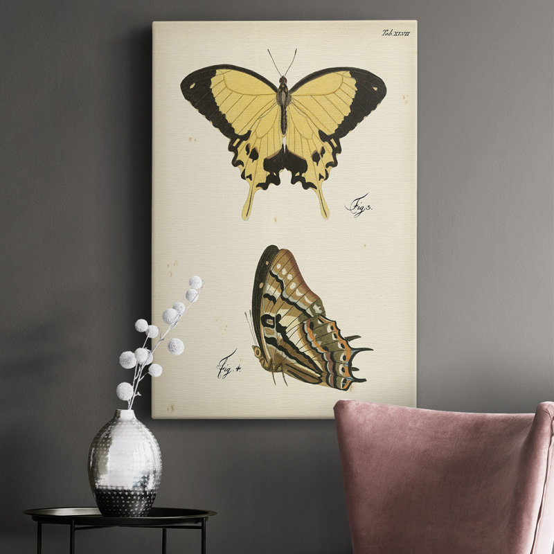 «Butterfly Profile I», peinture sur toile tendue, H 18 po x l 12 po x P 1 po