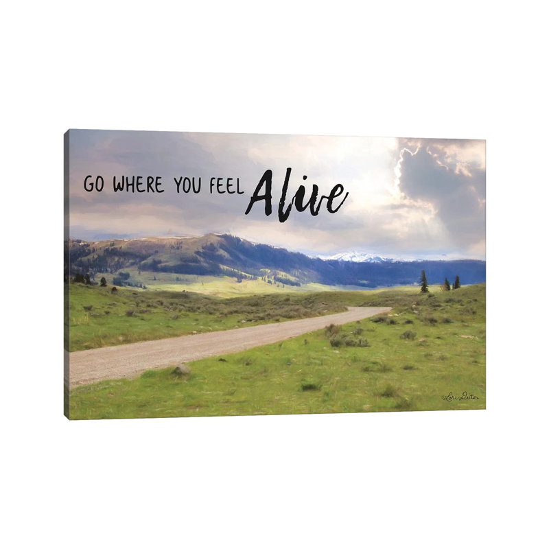 Go Where You Feel Alive by Lori Deiter - Wrapped Canvas Print, 30.48 cm H x 45.72 cm W