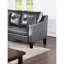 Coussin courbé contemporain gris avec pieds capitonnés 2 po-1600400366