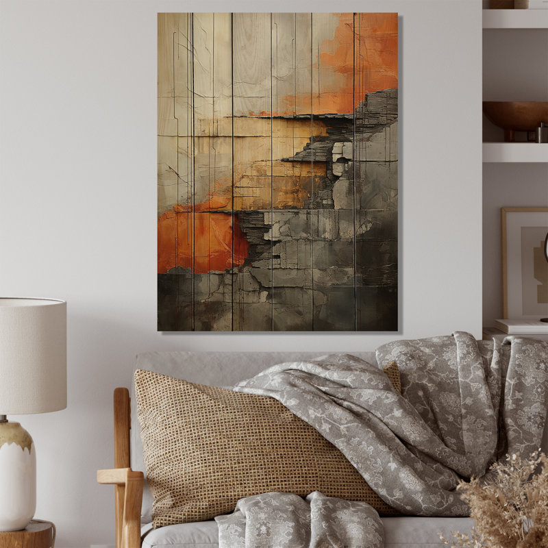 Minimalisme barrage réservoir III sur bois, H 20 po x l 10 po x P 0,78 po
