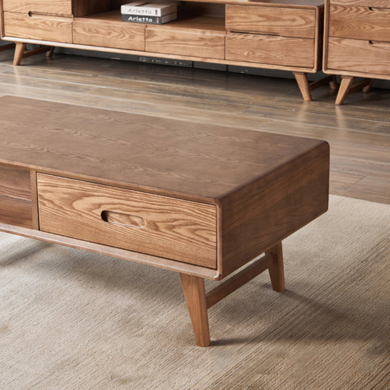 Table basse en bois de frêne massif