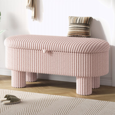 Banc de rangement rembourré pour chambre à coucher