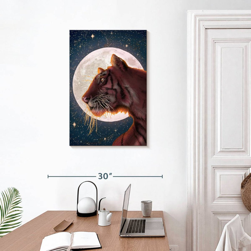 Brampt Moon And Tiger, 30" H x 20" W