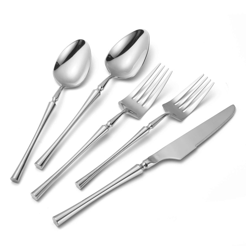 Ensemble de couverts en acier inoxydable House Of Hampton® Keiryn - Service pour 4, Argent