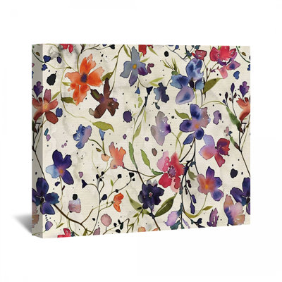 Floral pattern Canvas Wrap - Botanical Wall Decor