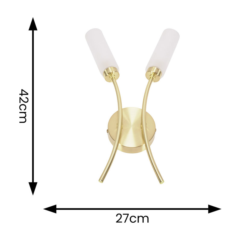 Aaniyah Armed Sconce, Brushed Gold, Yes