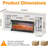 59/75" Fireplace TV Stand for 65/85" TVs, 3-Sided Glass Electric Fireplace with LED Lights & Storage, Distressed White