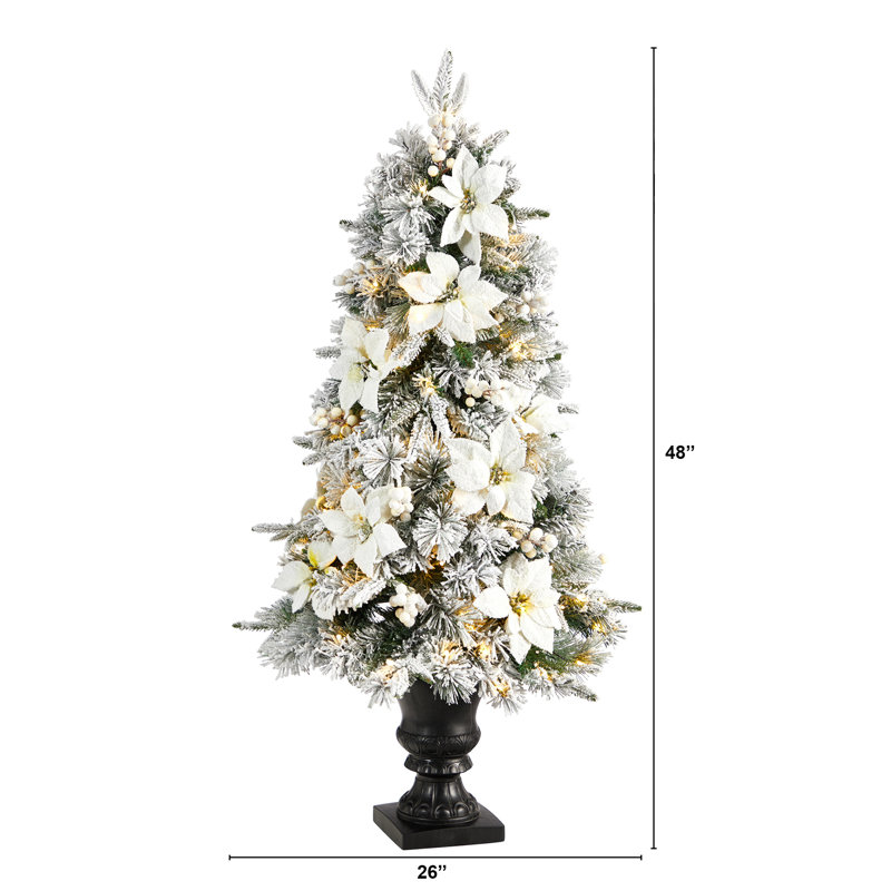 Arbre de Noël artificiel pin 4 po avec 100 lumières DEL