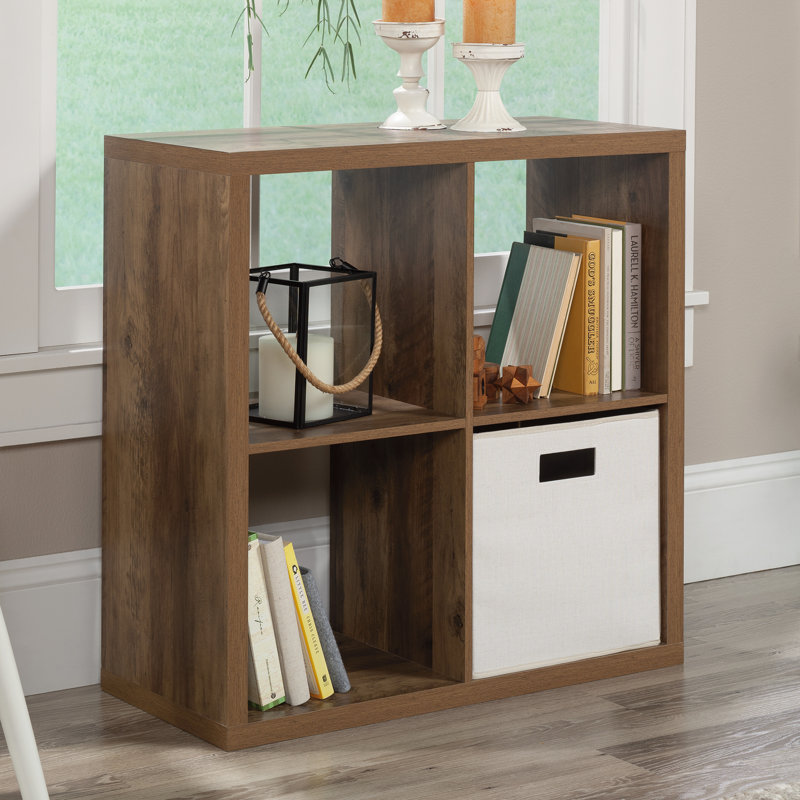 Bibliothèque à cubes Chrisine, Brun, (4 tablettes) H 30 po x l 30 po x P 13 po